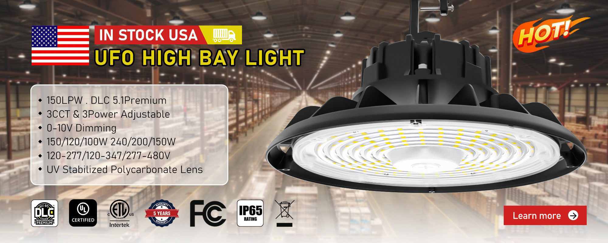 Kualitas Lampu Teluk Tinggi UFO LED pabrik