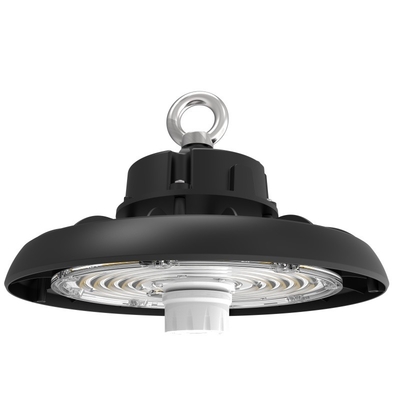 Hitam LED UFO High Bay Light 150w Kecerahan Tinggi Lampu Pertambangan Waterproof