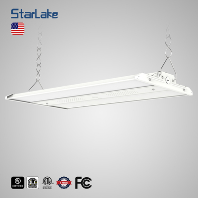 Bahan Aluminium Lampu Highbay Linear LED Putih Industri