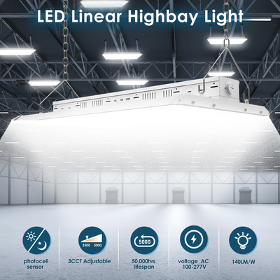 Linier LED High Bay Light Dengan Motion Sensor 80-400W Untuk Toko Pabrik Gudang