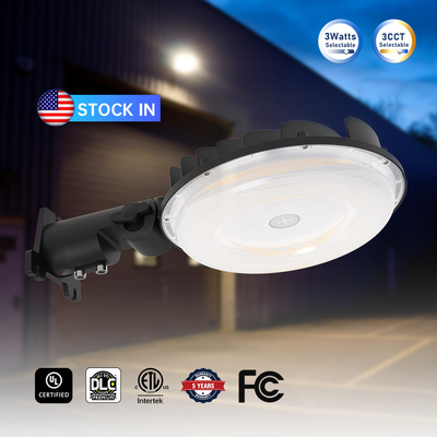 ETL UL Large Dusk To Dawn LED Barn Light Dengan Photocell 60w 80w 100w 3Power Dan 3CCT Disesuaikan