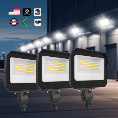 Lampu banjir LED luar dengan sel foto Lumen tinggi 140LM / W 100W 120W 150 Watt Untuk pencahayaan fasad tempat parkir