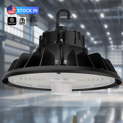 UL DLC 100W 200W 300W Dimmable IP65 Highbay UFO Light untuk Gudang Industri