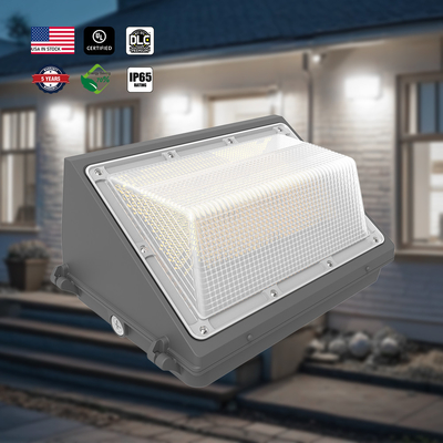 Commercial Outdoor Slim LED Wall Pack Light Dengan Photocell 40W 45W 60W 80W 100W 120W IP65