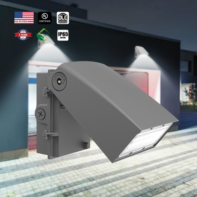 UL/DLC LED Wall Pack Light Dengan Photocell 30/40/50K 5600lm 11200lm 11200lm Disesuaikan