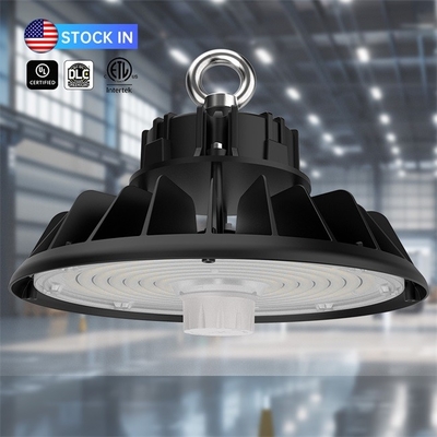 Amerika Serikat Di Stcok UFO Led High Bay Lampu 200W 3CCT Adjustable High Bay Light Lampu Industri Komersial