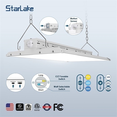 Daya tahan 80W 110W 165W 220W 225W 300W LED Lampu High Bay Linear Dengan Instalasi Gantung