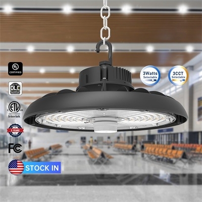 Lampu LED High Bay yang dapat dimmable 150 LM/W LED Round High Bay Fixture
